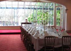 trestle table setup 1